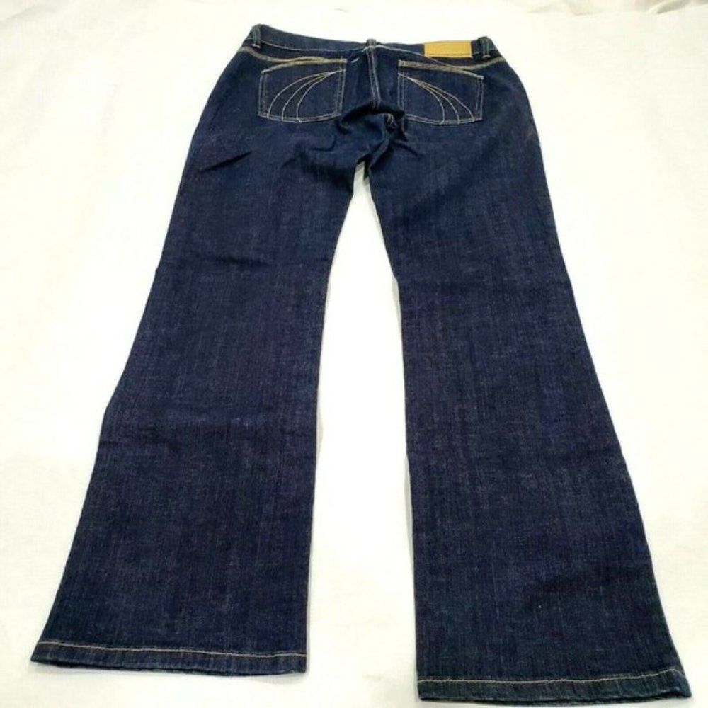 DKNY Jeans women's flare long blue jean pants - Picture 4 of 8